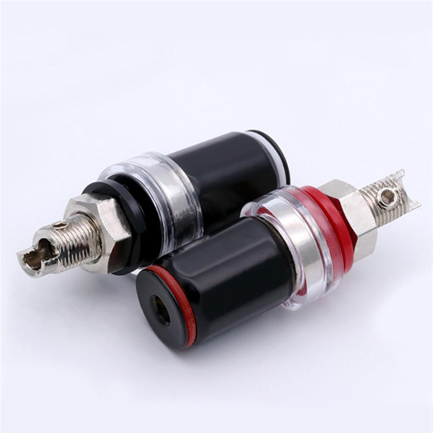 10Pcs/lot Rhodium HiFi Amplifier Speaker Terminal Binding Post Socket Wire Connectors(Rhodium-Plated)