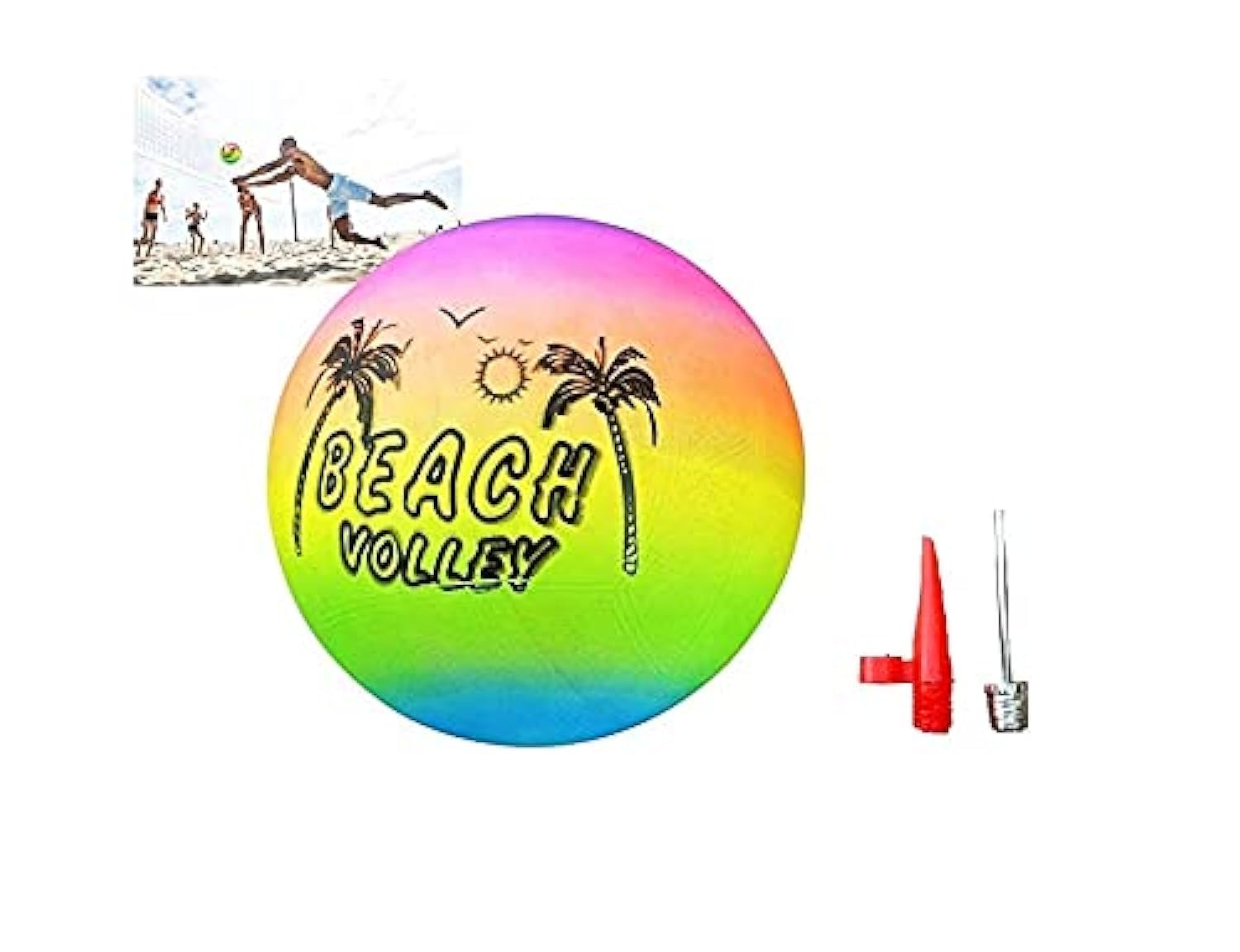 TT Beach ball Rubber Volleyball, Size 9 inch, (Multicolor) (B08HXTVXK2) Amazon Price History, Amazon Price Tracker