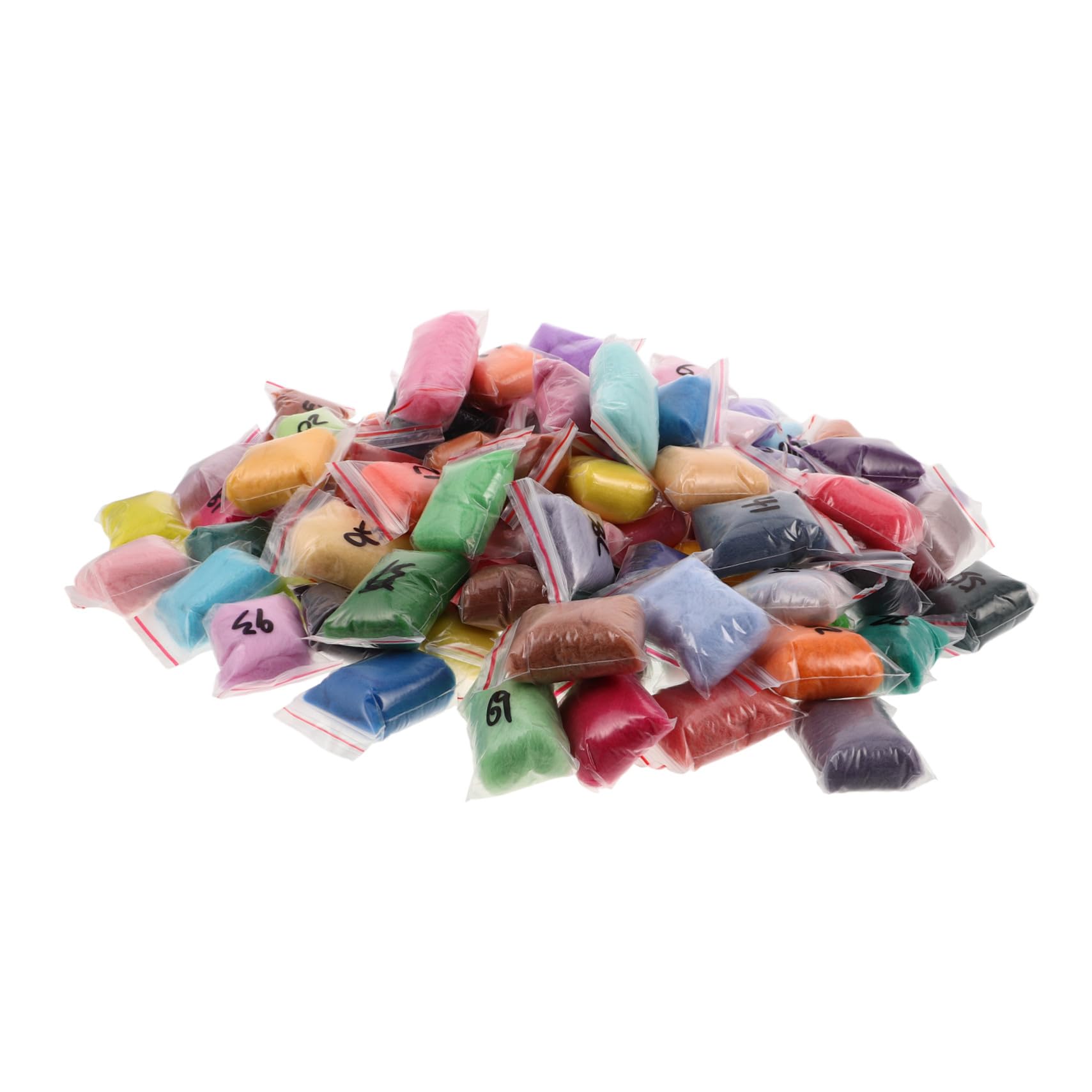 Hemobllo 100piezas Lana para Fieltrar Aguja de Colores Fieltro de Lana Suministros para Manualidades de Fieltro para Proyectos de Bricolaje Hechos Mano