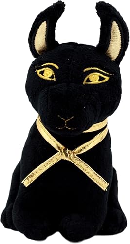 Miniatura 1 de Ebros Gift Pequeño perro de Anubis egipcio antiguo de oro negro sentado figura suave Dios del más allá Anpu Chacal coleccionable 6 pulgadas H