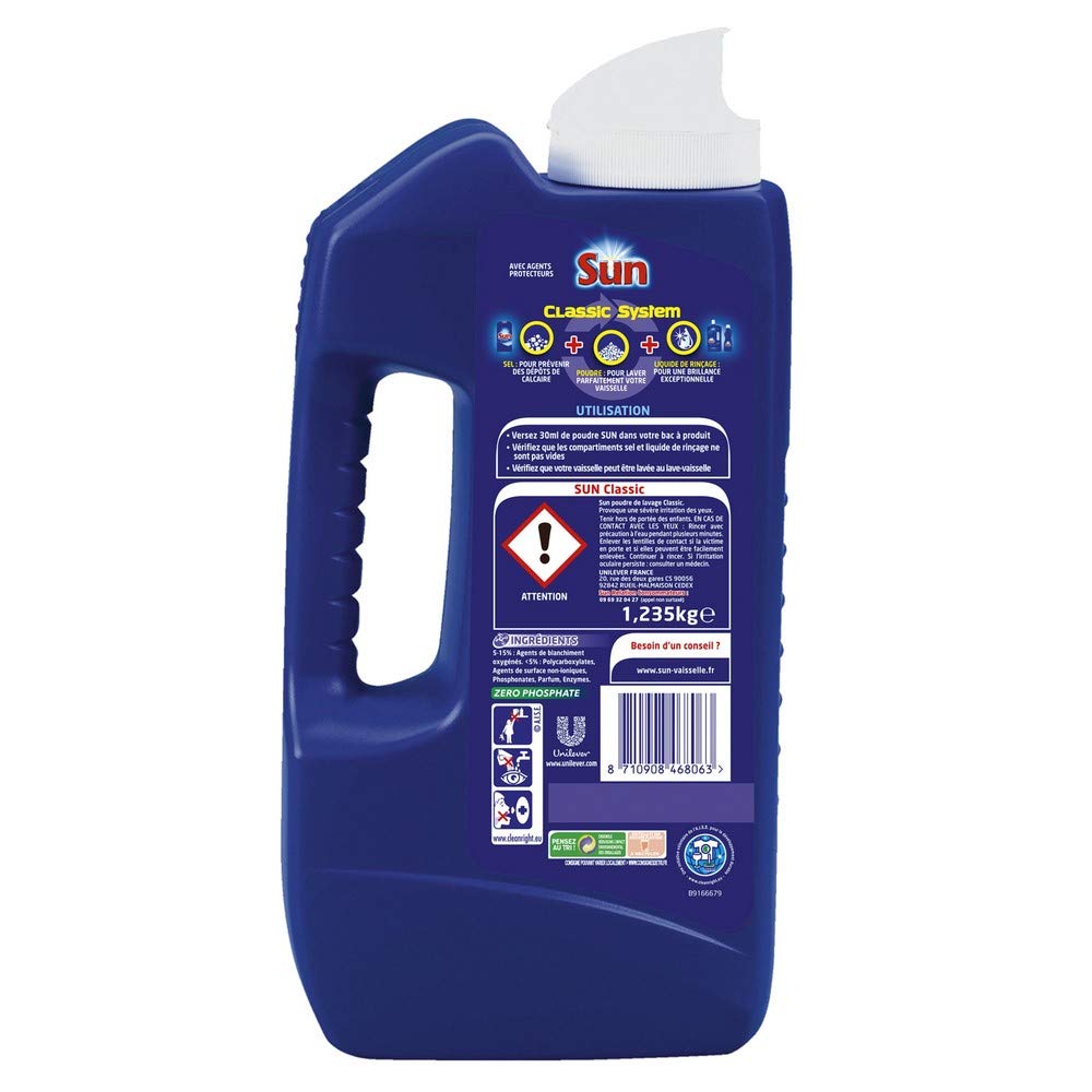 Sun Poudre de Lavage Lave-Vaisselle Classic 38 Lavages