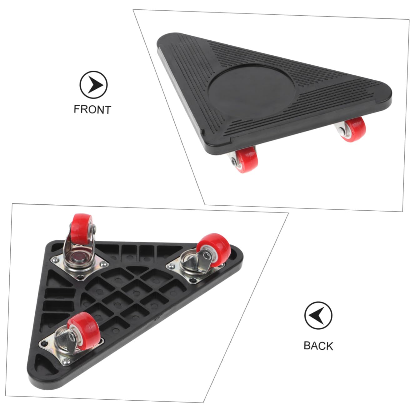 MAGICLULU Set Carrello per Traslochi Mobili Pesanti Ruote Triangolari, Utensile Solleva Mobili in Metallo per Spostamento Elettrodomestici e Riorganizzazione Casa Ufficio, Kit 5 Pezzi