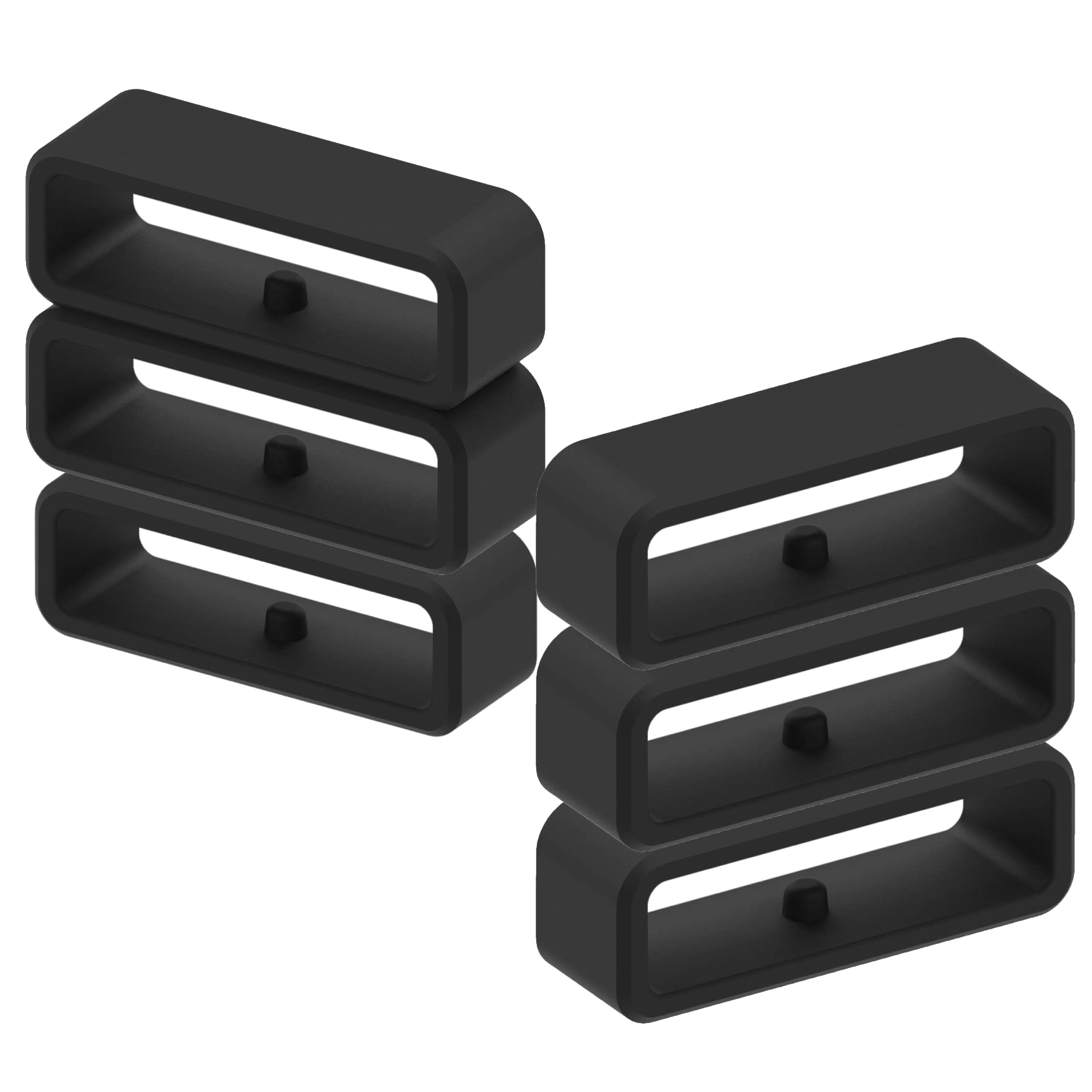 Chofit 18mm /20mm / 22mm / 24mm / 26mm / 28mm Rubber Fastener Rings Silicone Watch Bands Wristband Fastener Free Loops Keepers 10+1 Pcs Black Watch Band Fasteners-image-16
