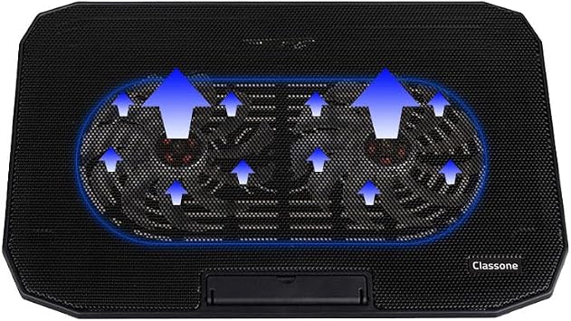 Classone M40 Gaming Laptop Cooler Notebook Stand, Blue Led,14-15.6-17 inch compatible, 2 Fans, 2 Usb