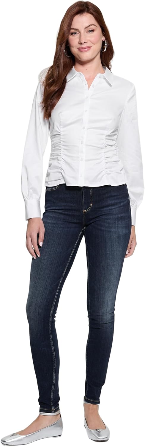Guess Womens Long Sleeve Nicole Poplin Top - Image 2
