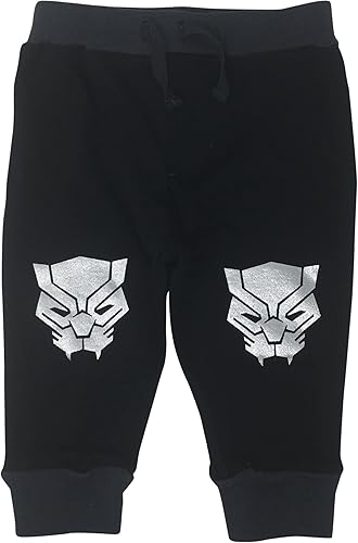 Miniatura 4 de Marvel Conjunto de traje de 3 piezas para bebé de pantera negra de los Vengadores, traje de cosplay de pantalones y sombrero, recién nacido a bebé