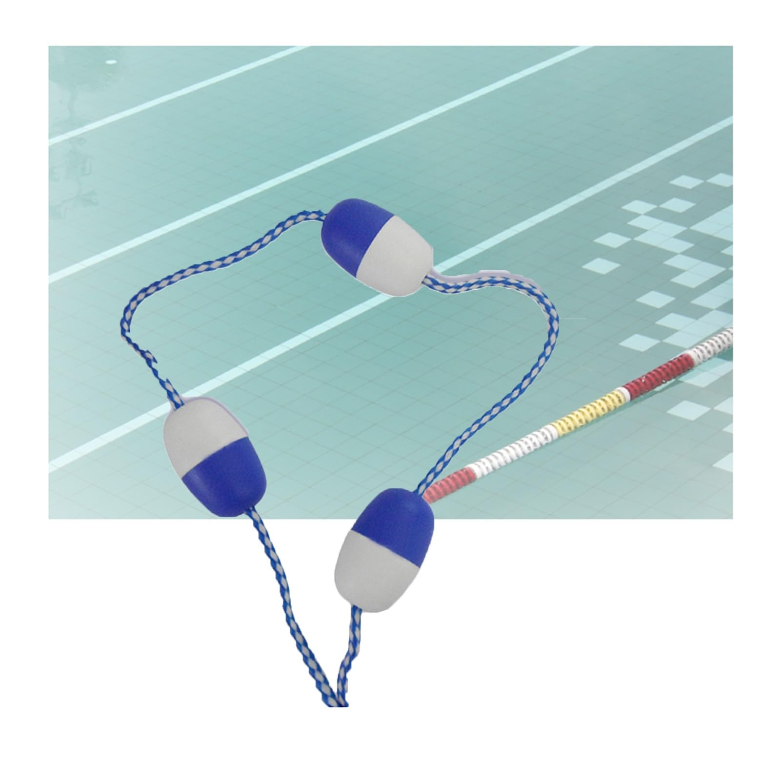 GJZQDKX Pool Safety Divider Lane Line,Floating Pool Safety Divider Rope - 1200cm Swimming Pool Lane Line with Floats, Essential Swimming Pool Accessories for Safe Shallow Beaches and Water Activiti