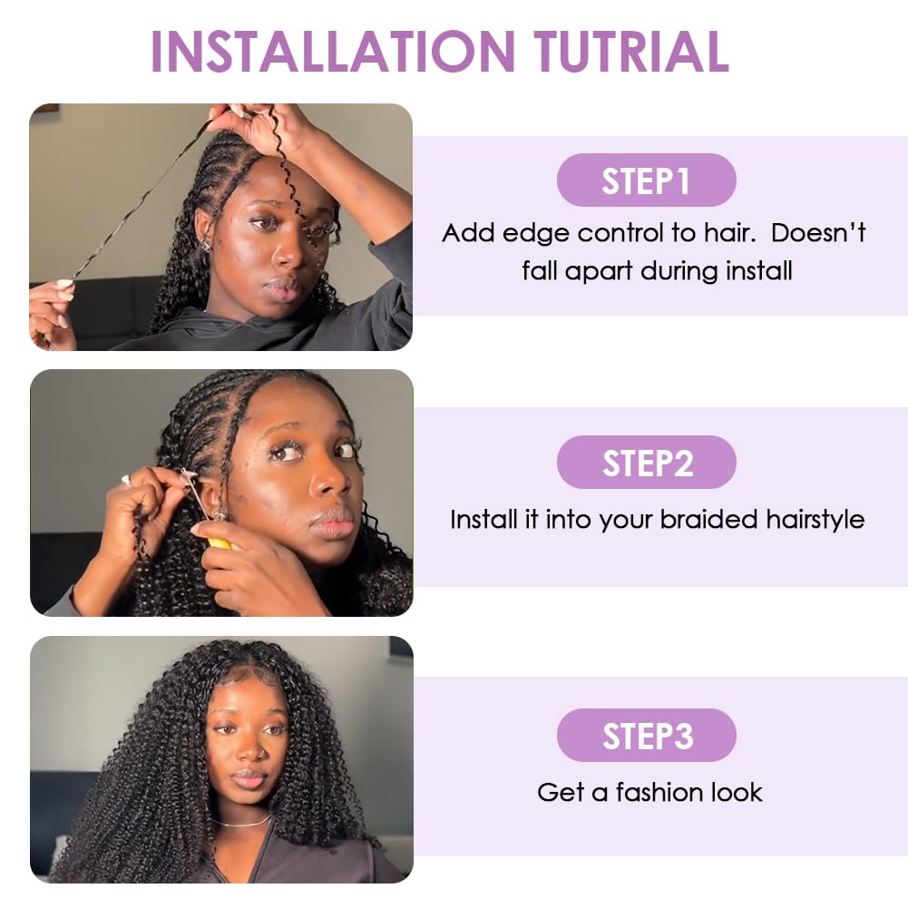 Yamikk Human Crochet Hair for Women 18 Inch Deep Wave Feather Crochet Human Hair Bundles Pre-Separated Pre-Looped Miracle Knots Crochet Human Hair Extensions 90g/75 Strands