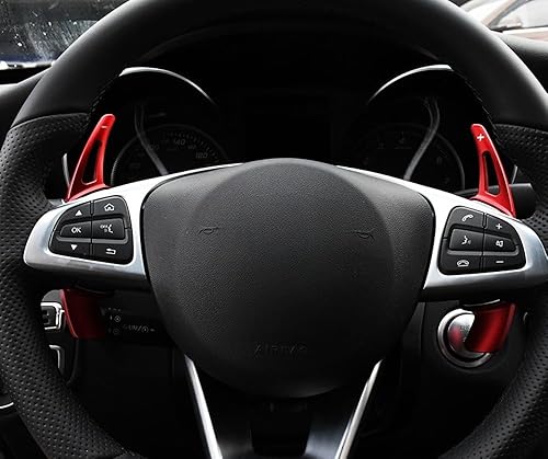 Miniatura 8 de iJDMTOY Extensiones deportivas de aluminio para volante compatibles con Mercedes Benz W205 Clase C W213 Clase E, Clase C117 Clase CLA, Clase X205