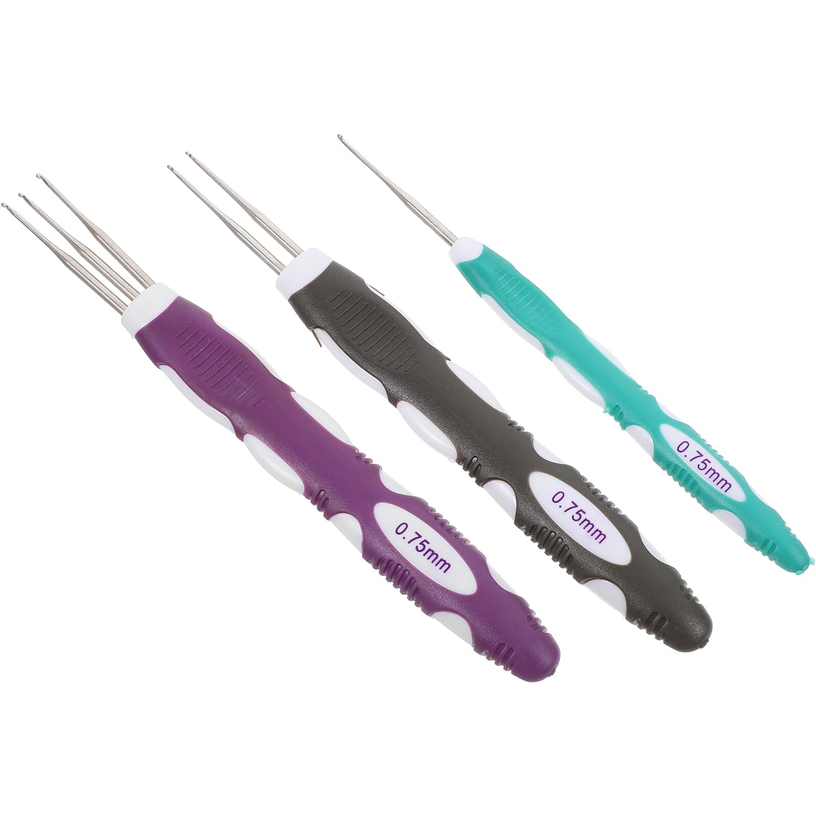 Agujas crochet para dreadlocks ergonómicas, herramientas de peluquería para trenzar cabello