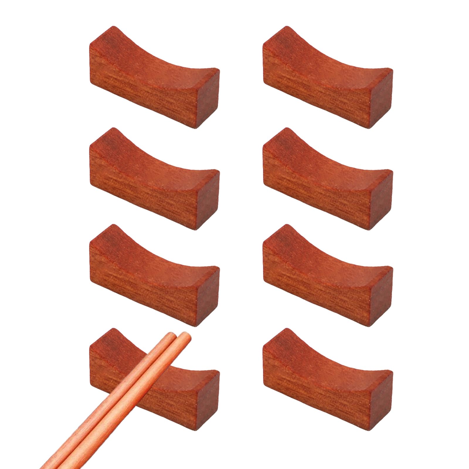 SensaBliss Chopsticks Rest, Wooden Chopsticks Rest, Chopsticks Stand, Chopsticks Pillow, Recessed Cutlery Rest, Japanese Tableware, Decoration, Ebony Wood Set of 8 : Home & Kitchen