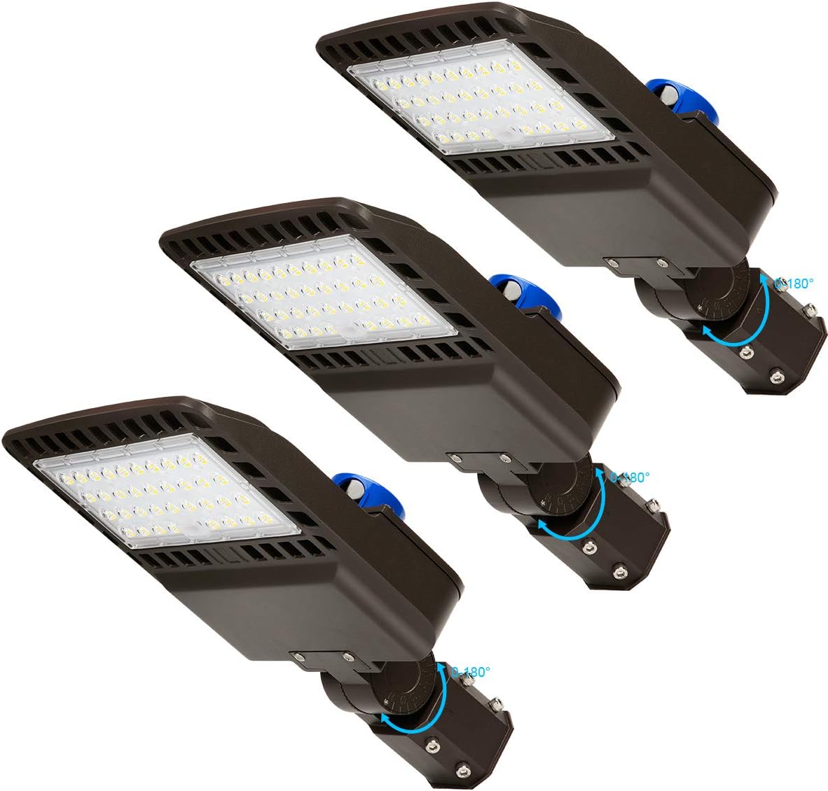 150W LED Parking Lot Light 19500LM 5000K Adjustable Slip fit Mount with Dusk-to-Dawn Photocell IP65 Waterproof LED Parking Lot Lights