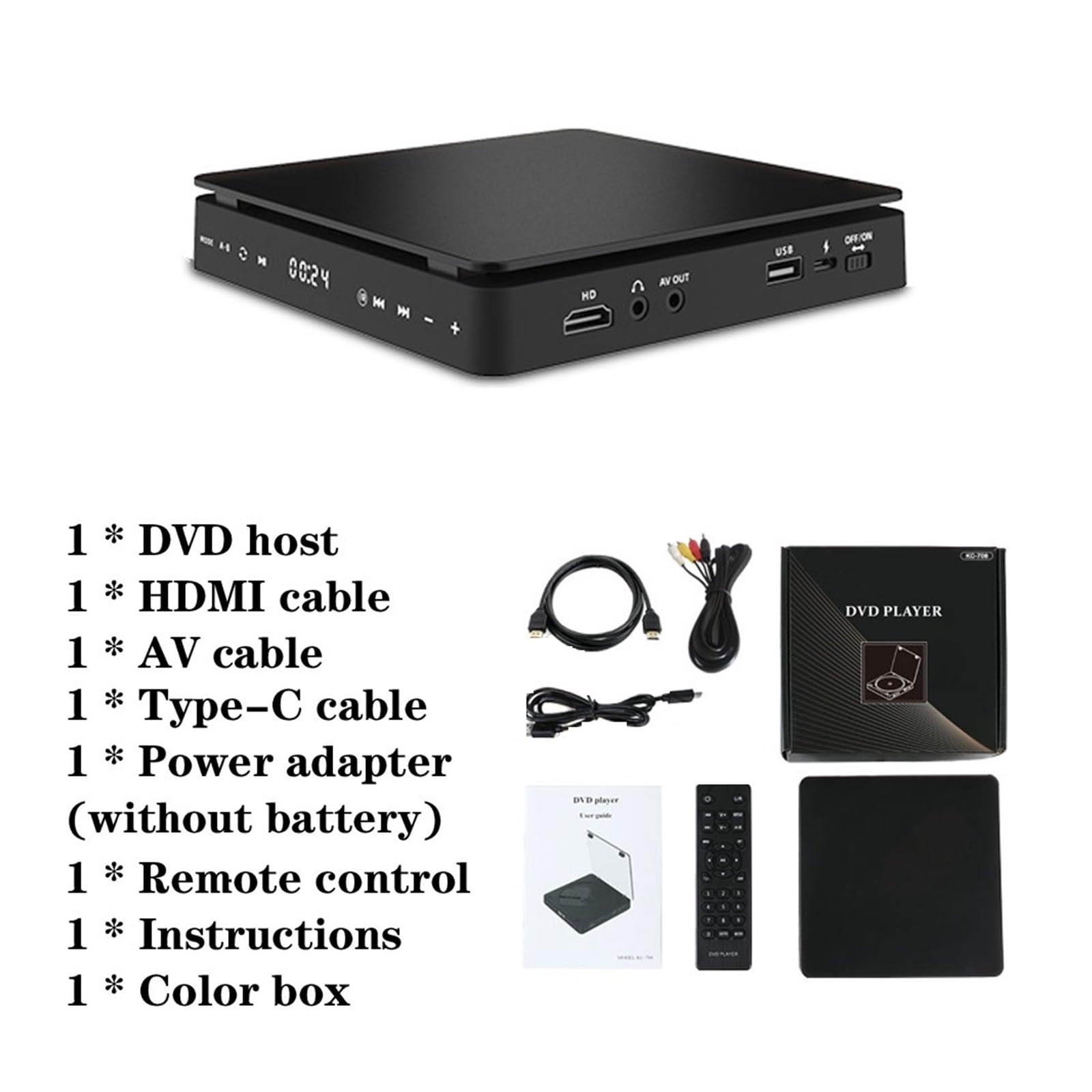 Lettore Dvd Lettore Dvd Ad Alta Definizione Lettore Dvd DomesticoTVbox Lettore Dischi Connessione HDMI AV con Ingresso USB Uscita Cuffie Schermo LED Touch