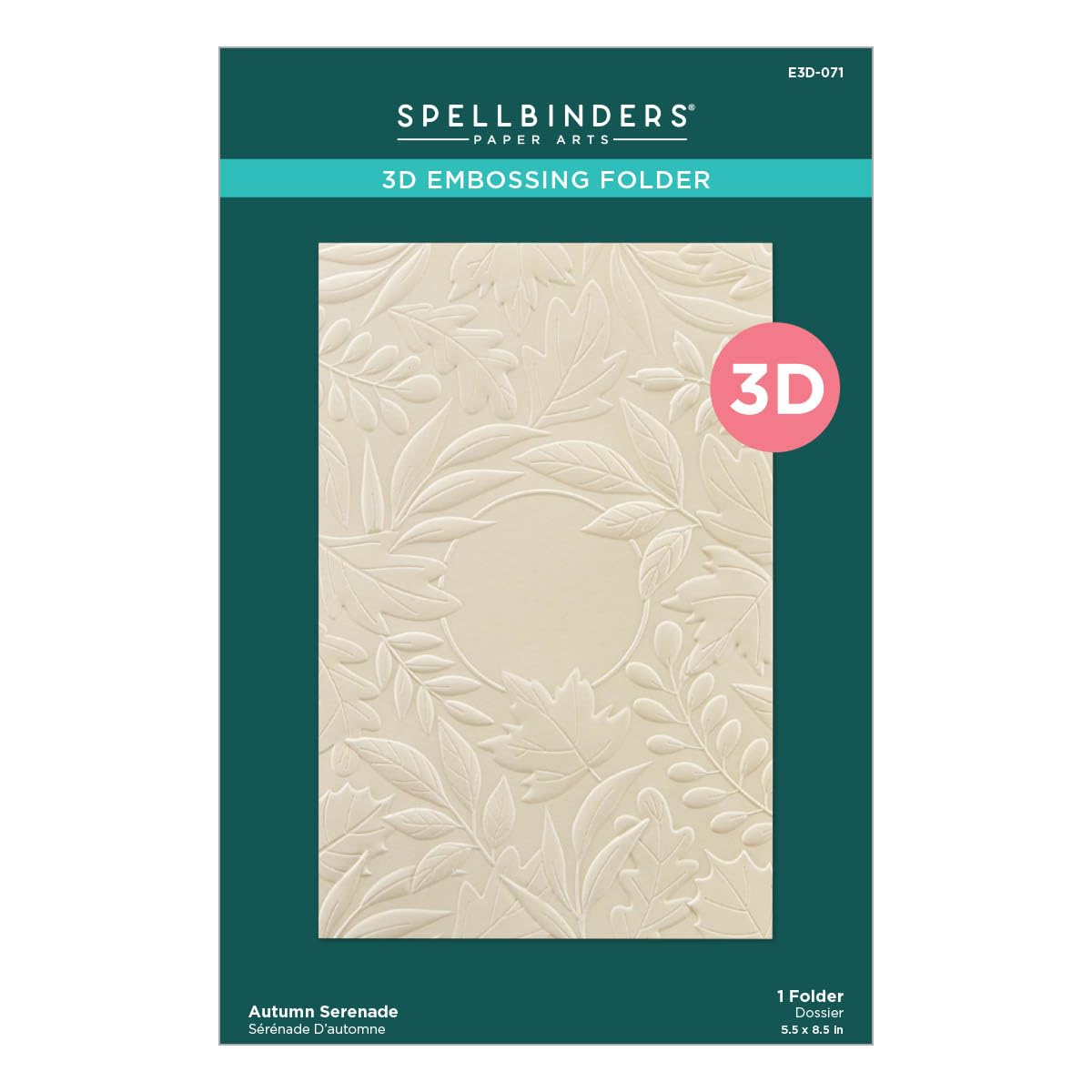 Autumn Serenade 3D Embossing Folder from the Serenade of Autumn Collection