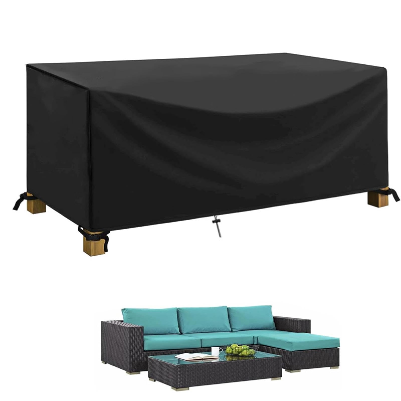 Housse de protection imperméable pour meubles d'extérieur - 340 x 105 x 85 cm - Pour canapé et table de jardin - Résistante aux UV - Sac de rangement