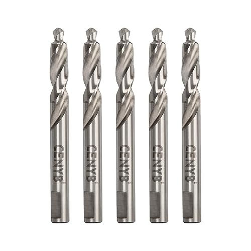 Miniatura 107 de 1" (25.5mm) Sierra perforadora con punta de carburo de tungsteno con 2 piezas de brocas piloto chapadas en titanio para metal duro, acero