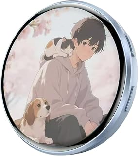 Digital Badge Pin 4.3cm Screen Rechargeable Brooch | Digital Sweater Pin for Anime Fan Men Video Photo Display Backpack Clothing Hat