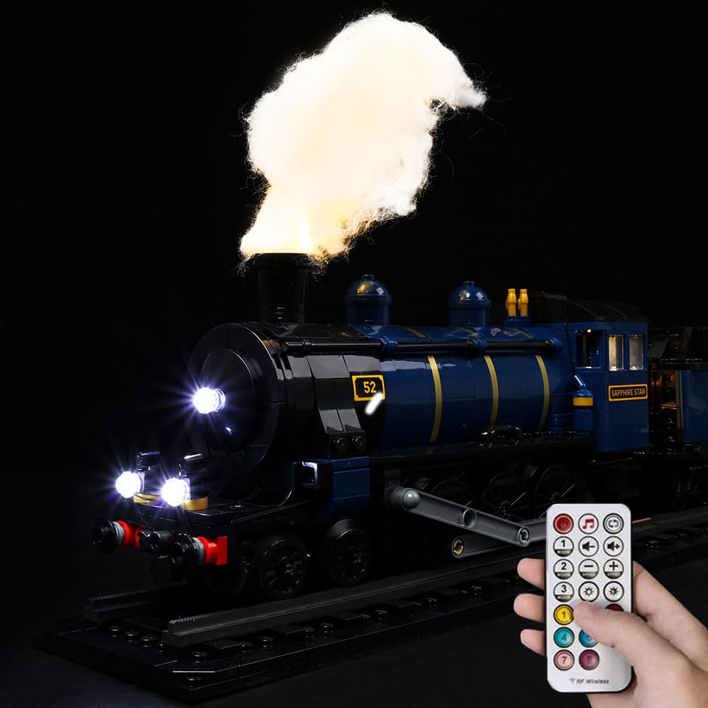 Kyglaring LED Lighting Kit Compatible with Lego The Orient Express Train 21344 Building Blocks, Upgrade Remote Control Lighting Accessories for Lego 21344 Model Set (Not Model)