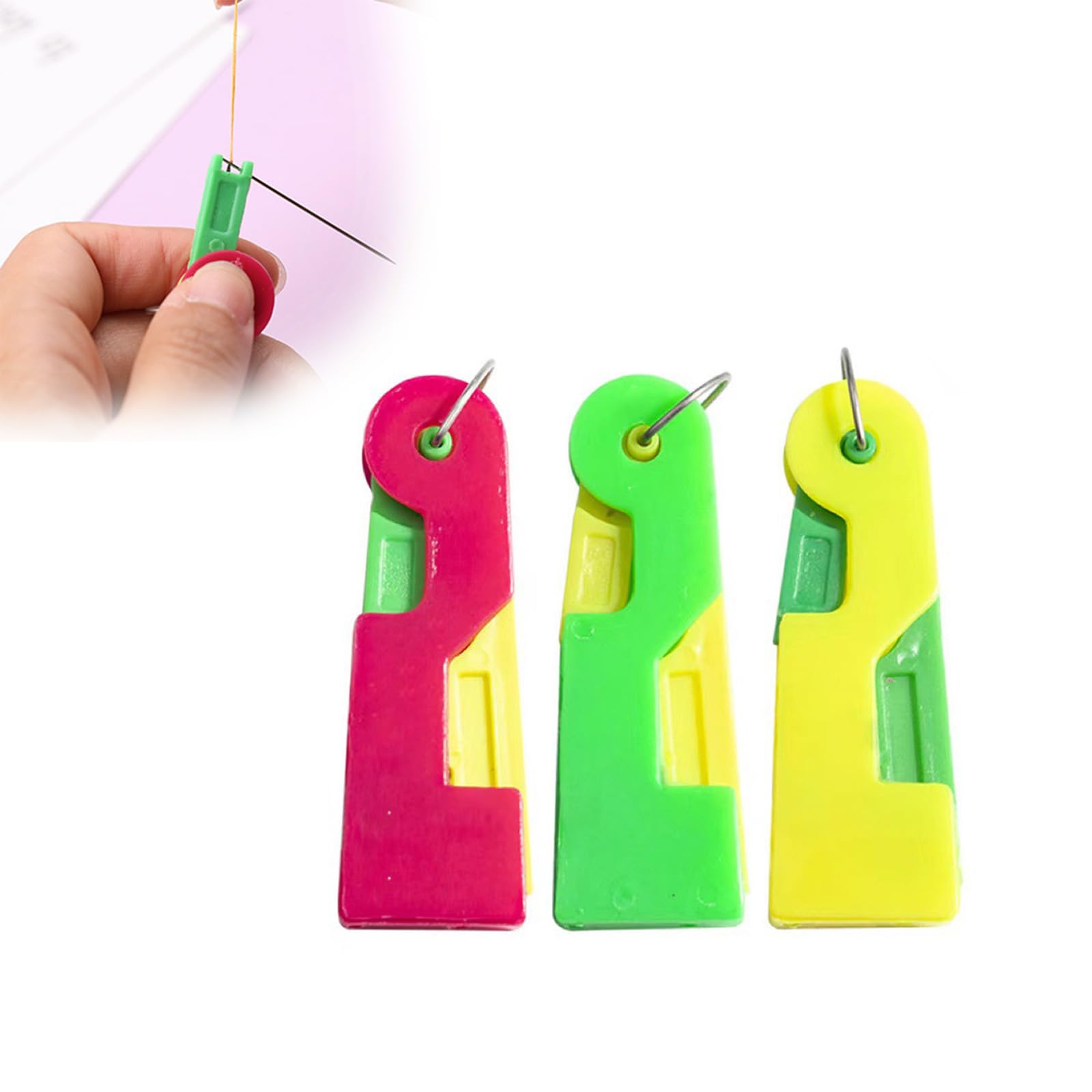FKMEE Automatic Needle Threader - 2025 New Plastic Quick-Loop Device for Hand Sewing, Embroidery, & Cross-Stitch Crafts, Universal Compatibility Across Various Sewing Machines (3)