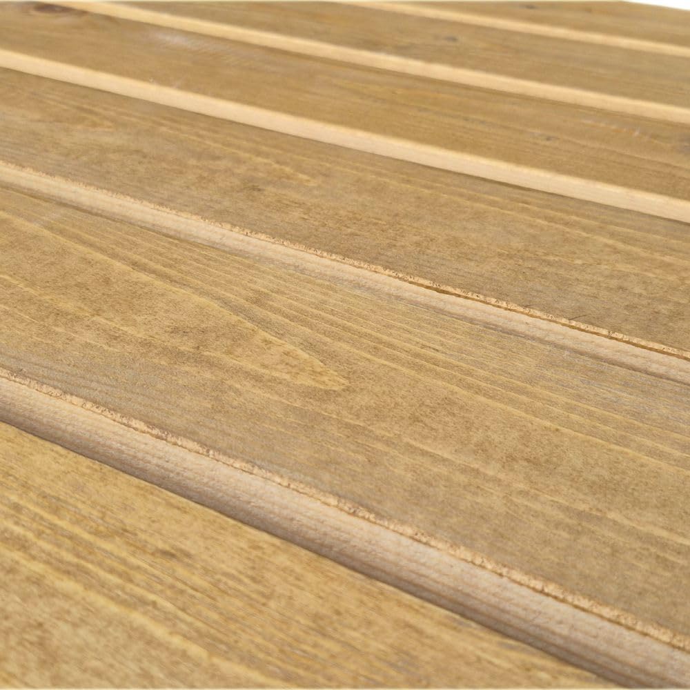 SUNWOOD Pedana Doccia Antiscivolo 70x70 cm, in Legno Massello di Pino - Finitura Rovere Chiaro