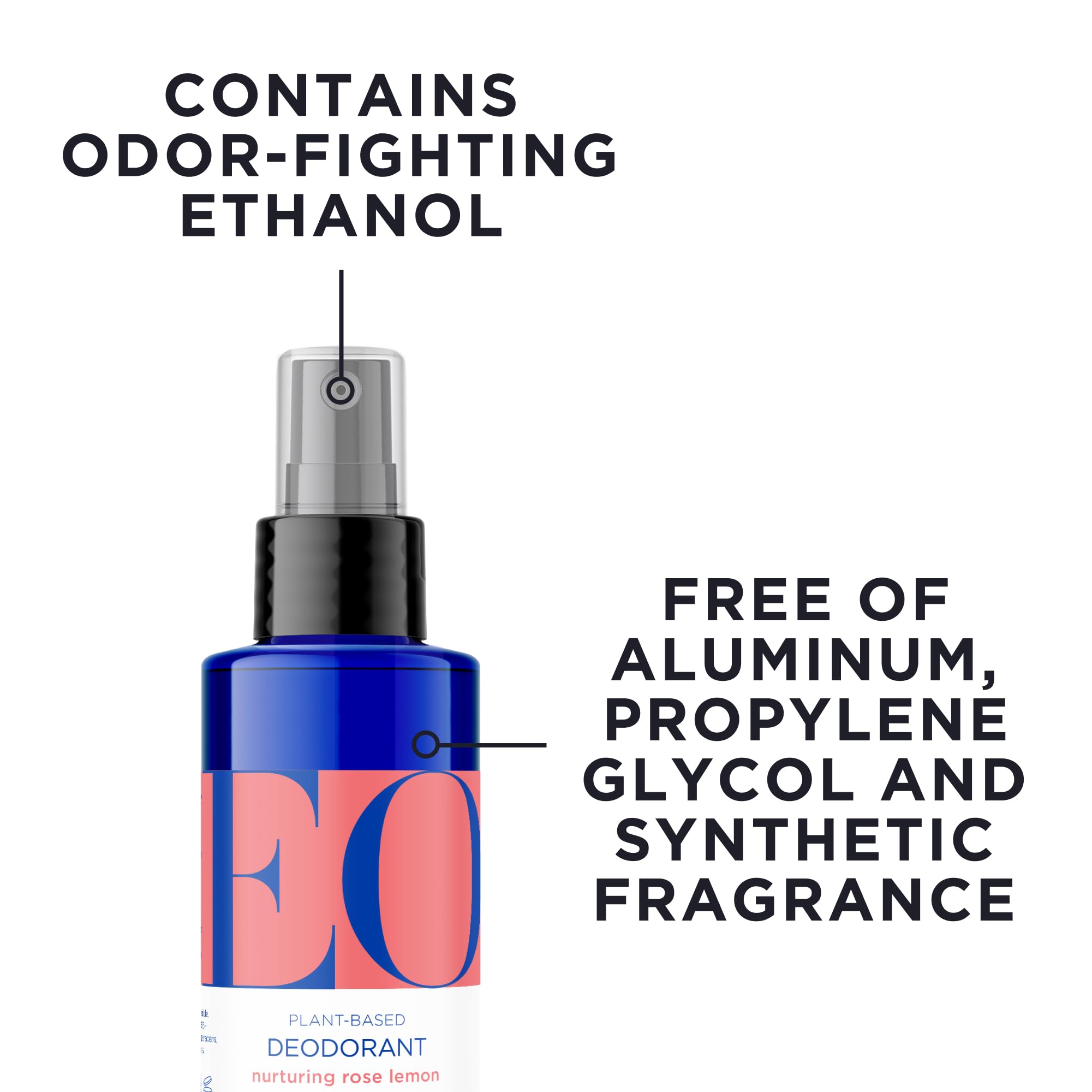 EO Organic Deodorant Spray with Essential Oils, 4 Fl Oz (Pack of 3)