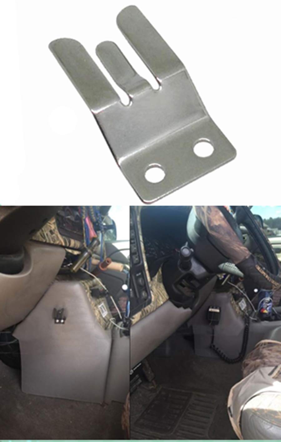 MUTTIY Stainless Steel Microphone Stand for RV Jet Yacht, CB/Ham VHF 2-Way Radio Microphone Clip Holder, Compact, 1 x 1-7/8 inch