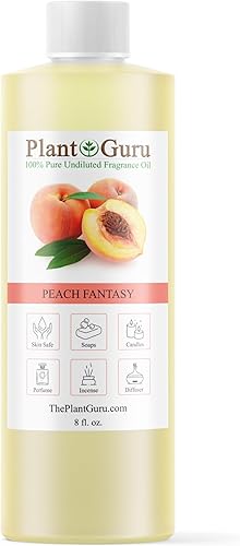 Miniatura 1 de Aceite aromático Peach Fantasy de 8 onzas líquidas. Aceite perfumado para hacer jabón, velas, bombas de baño, mantequillas corporales. Se utiliza en