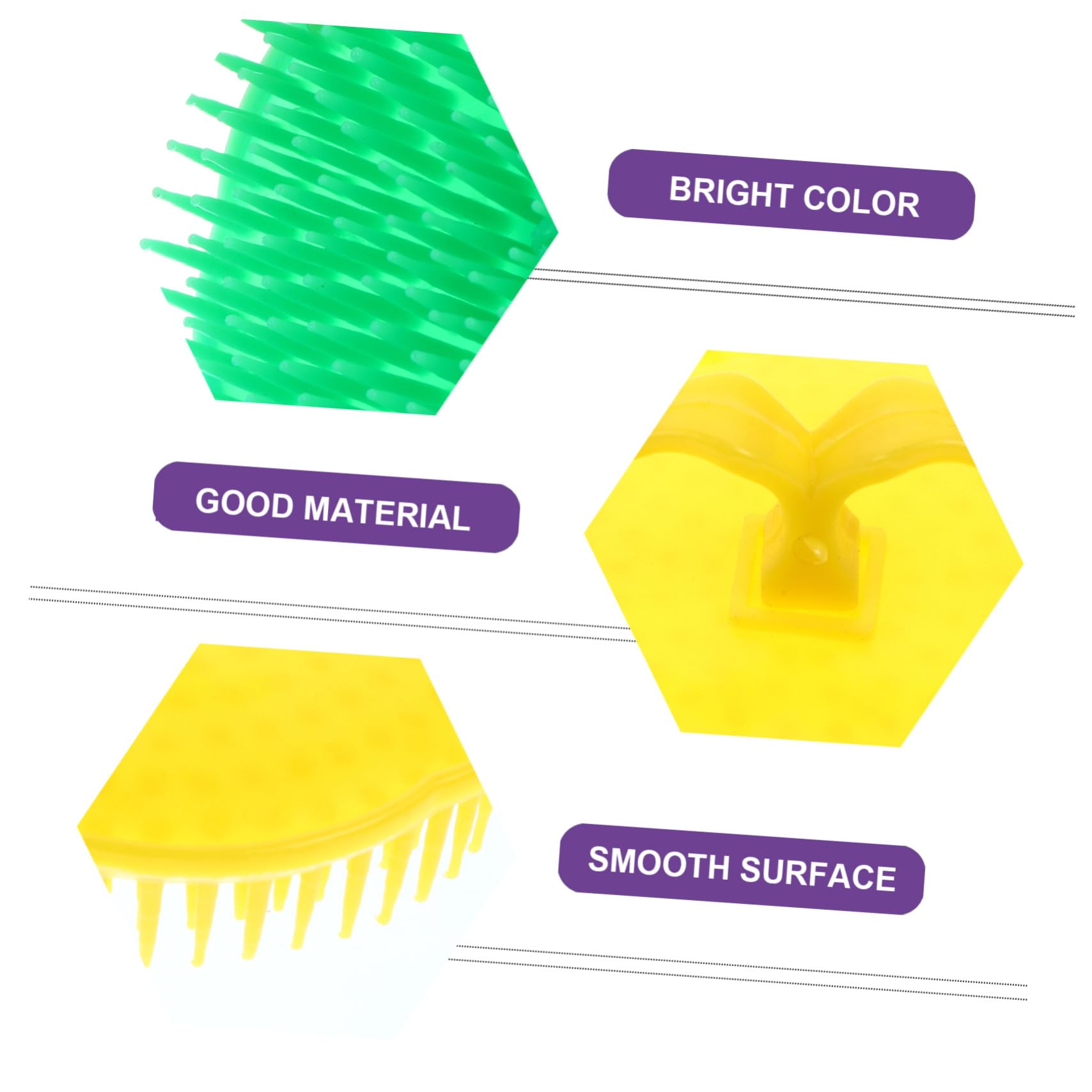 GALPADA Peignes De Massage Et Brosses à Cheveux Pour Cuir Chevelu, 12 Pièces, Plastique Léger, Élimination Des Impuretés, Adaptés à Types De Cheveux, Usage Domestique