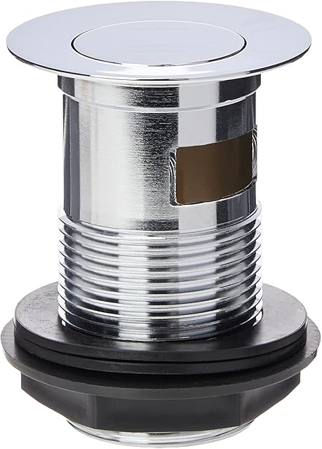 Plumb Pak PPS83FT Slotted Basin Waste, Brass and Chrome, 1 1/4" with Flip Top