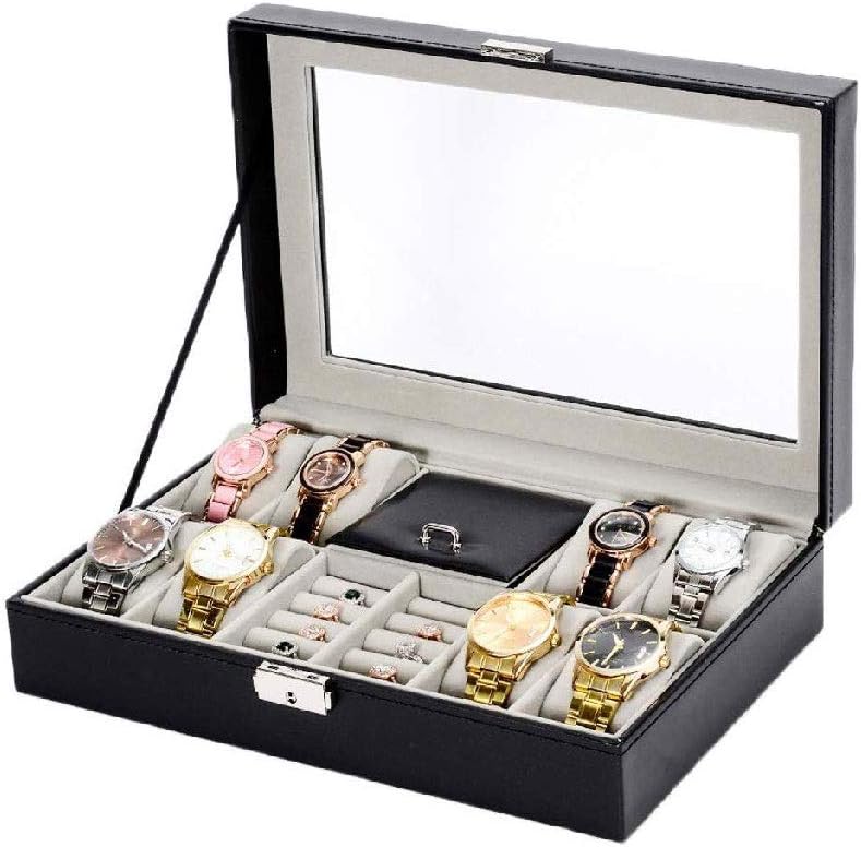 Jewelry Box-Jewelry Organizer with Mini Travel Case ， Leather Design with Velvet Interior