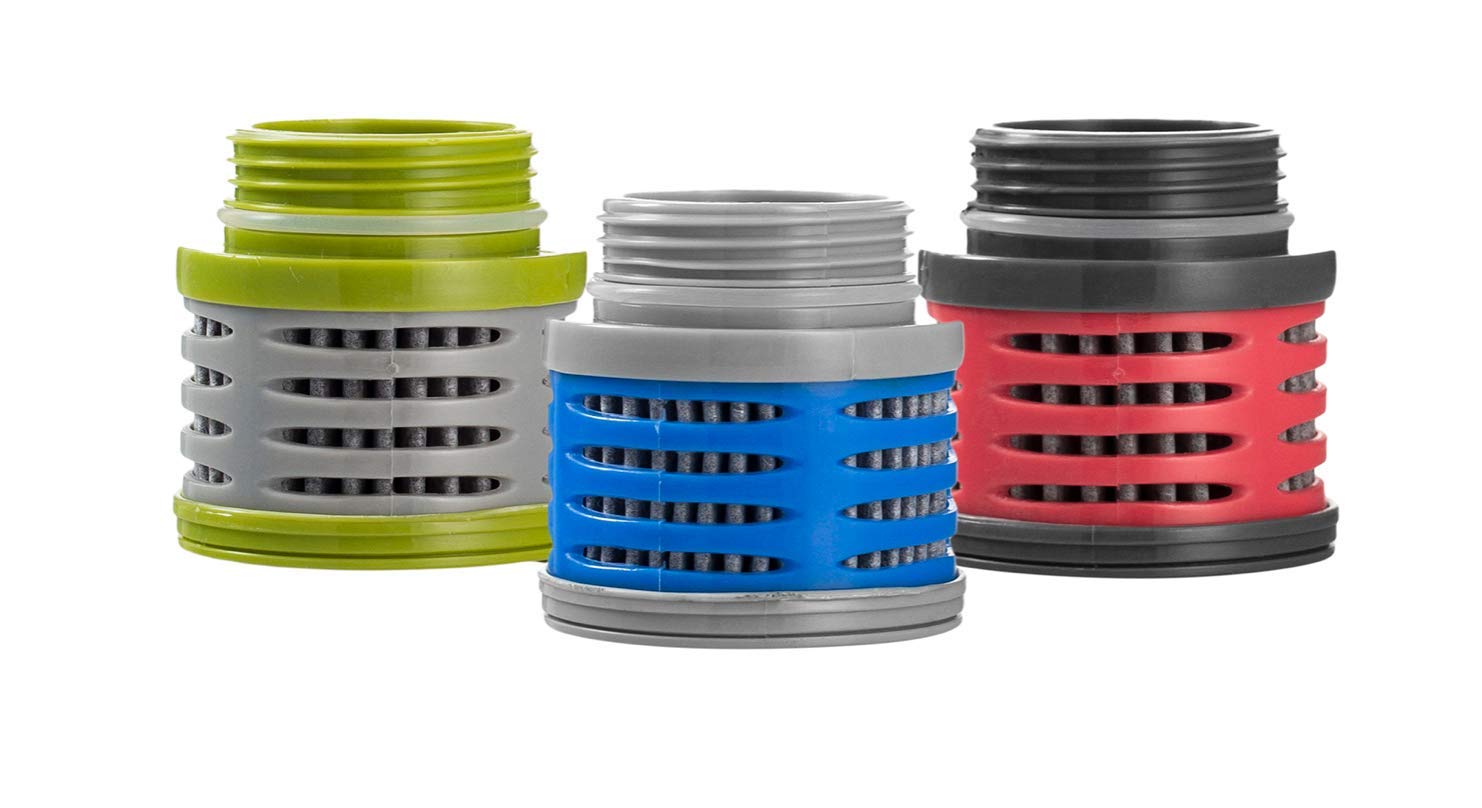 OKO H2O Botella de 650 ml con filtro para chorino, bacterias, microplásticos, plomo