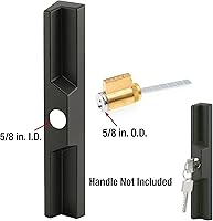 Vista 4 de Prime-Line E 2103 Cerradura de cilindro, 1-1/4 pulgadas, llaves en forma de Schlage (paquete individual)