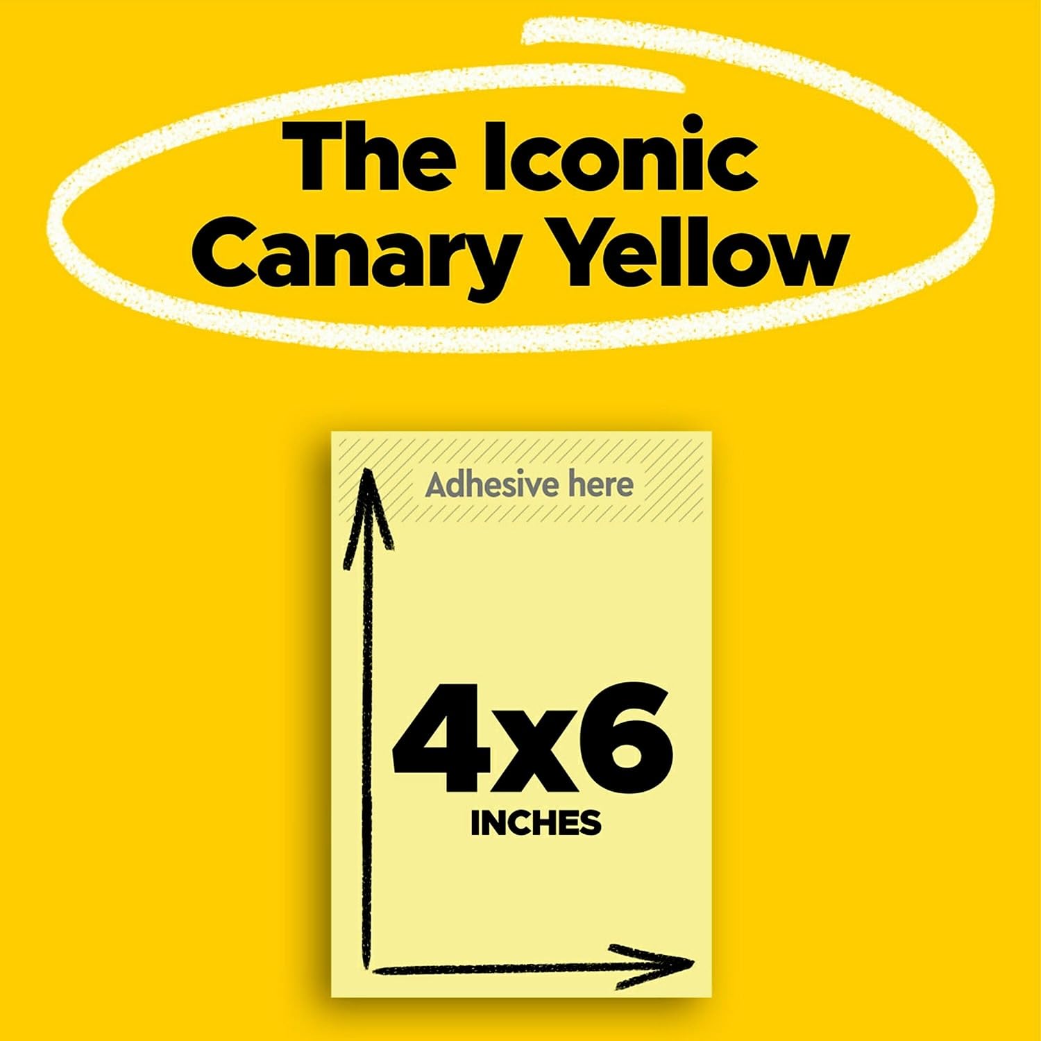 Post-it 659YW - Confezione da 12 tamponi originali, colore giallo canarino, 100 fogli