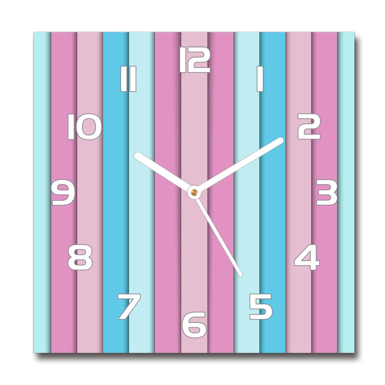 Horloge en Verre Silencieuse Tulup Sans Tic-Tac Design Salon 60x60cm
