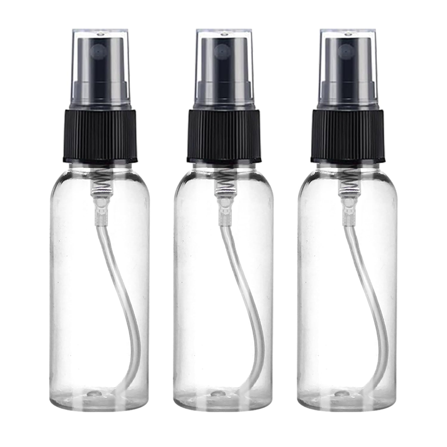 nsb herbals 30 ml Transparent Plastic Empty Fine Mist Spray (BLACK) Bottle Container For Sanitizer, Perfume, Rose Water, Travel, Home Care, Other Diy, Refillable Reusable (PACK OF 3)-image-38