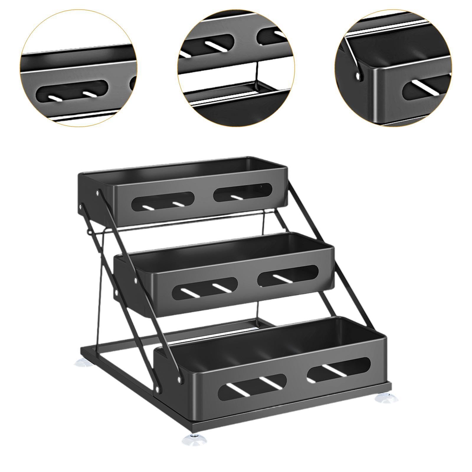 Estante de Almacenamiento de Cocina de 3 Rack de Cocina Organizador de Condimentos Portátiles Organizador de Especias para La Sala de Estar Rest
