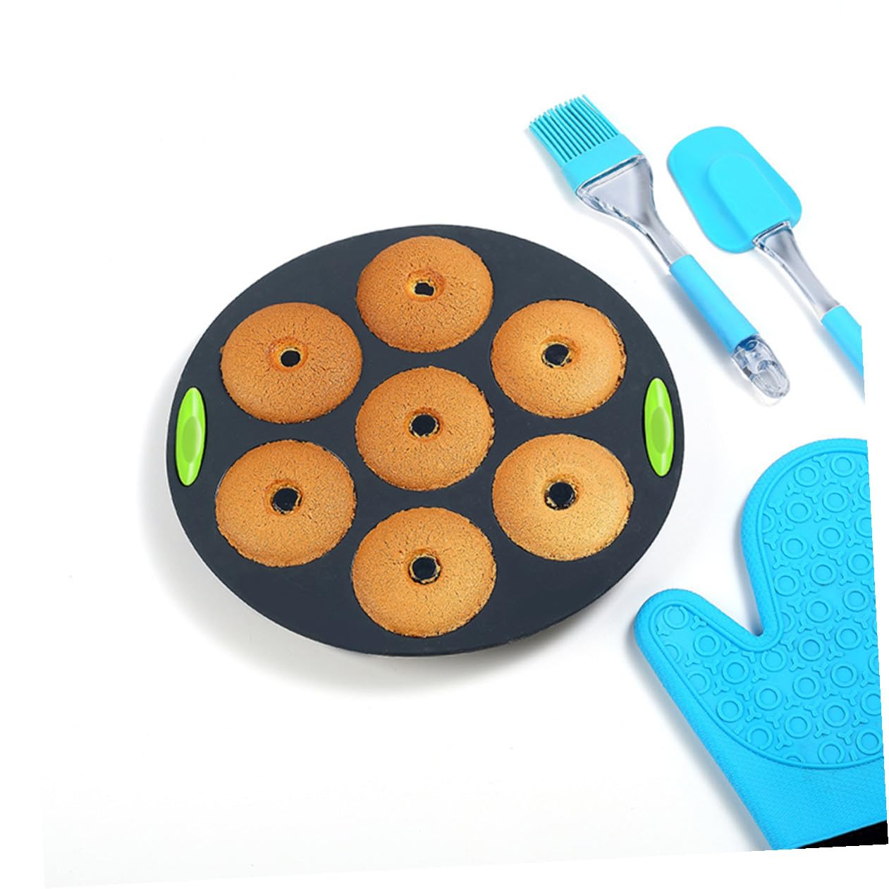 Ciieeo Molde para Hornear Pasteles de Silicona 5 Piezas, Molde para Pastel de Cocina Flexible, Color Gris, Reutilizable y Fácil de Limpiar, Adecuado para Repostería Casera y DIY