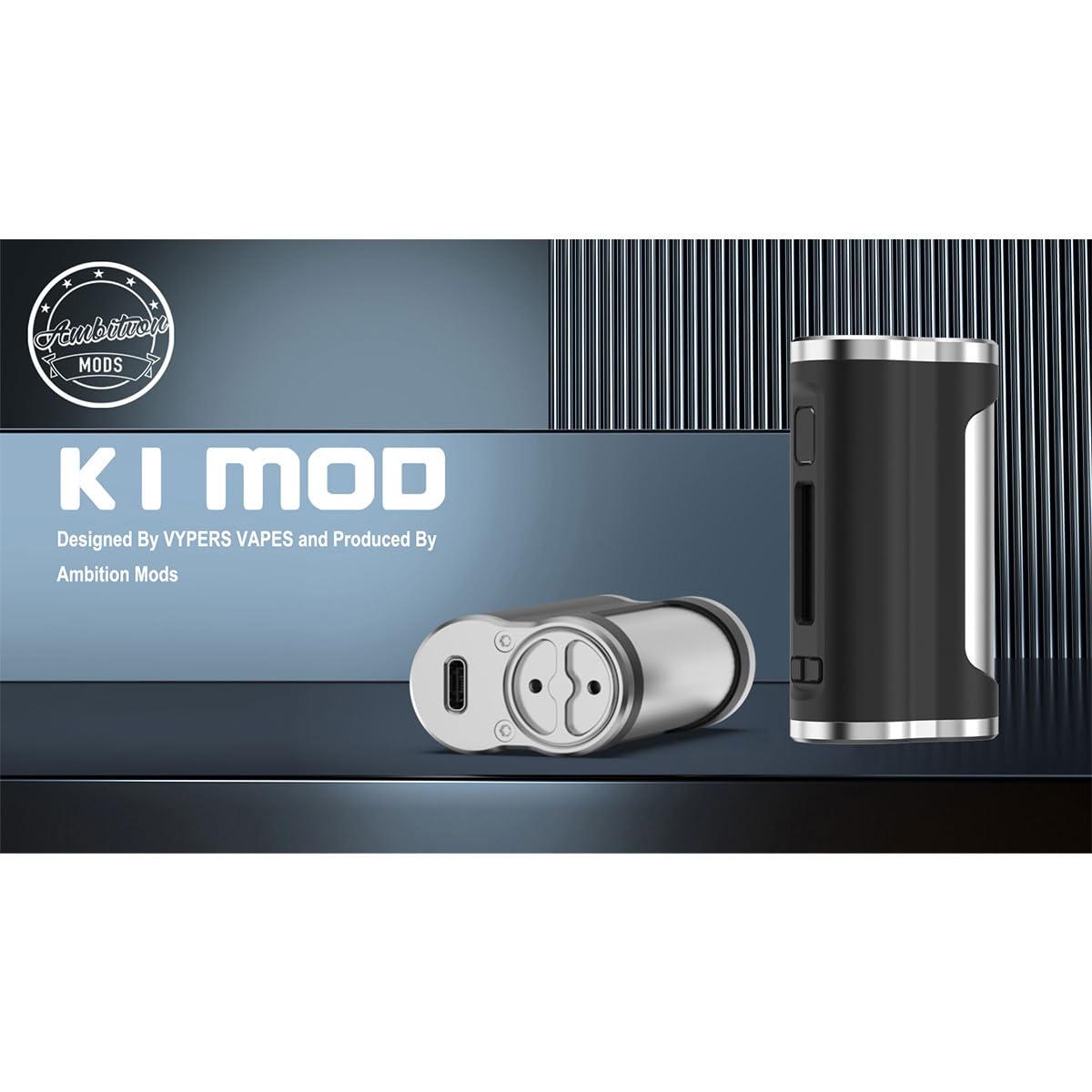 Ambition Mods K1 Box Mod E-Zigarette Akkutrger Nikotinfrei Farbe Schwarz :  Amazon.de: Elektronik & Foto