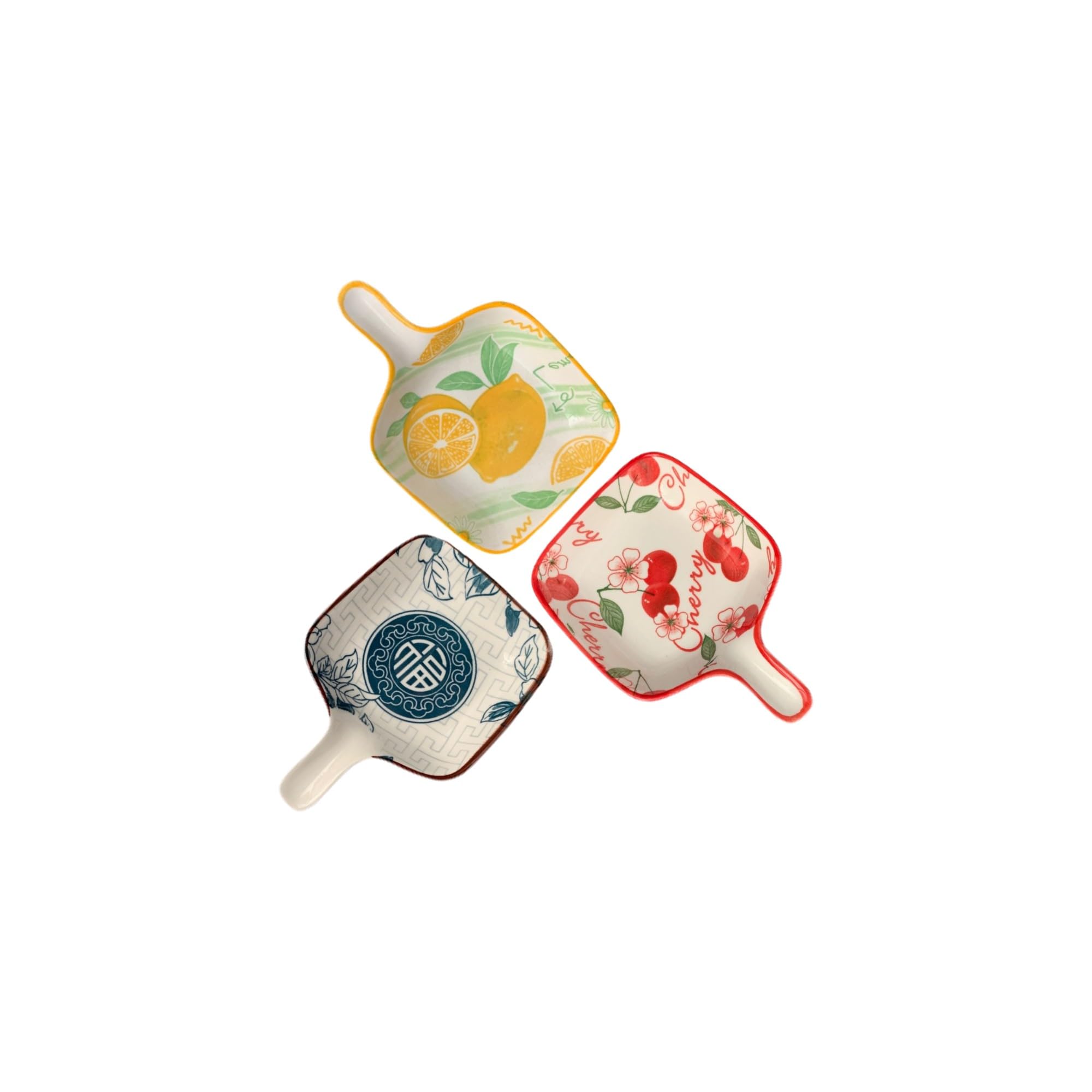 OLWICK® Small Ceramic Appetizer Plate with Handle | for Soy Sauce, Chutney, Sushi, Pickle | Multicolor, Pack of 3 (B0CKW2BCNR) Amazon Price History, Amazon Price Tracker