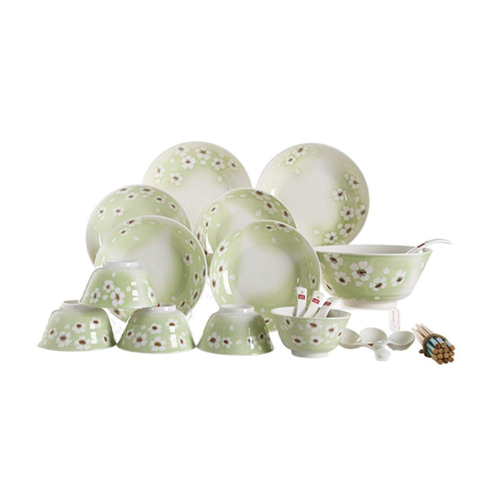 Service de table complet en céramique : lot 26 pièces avec bols à soupes