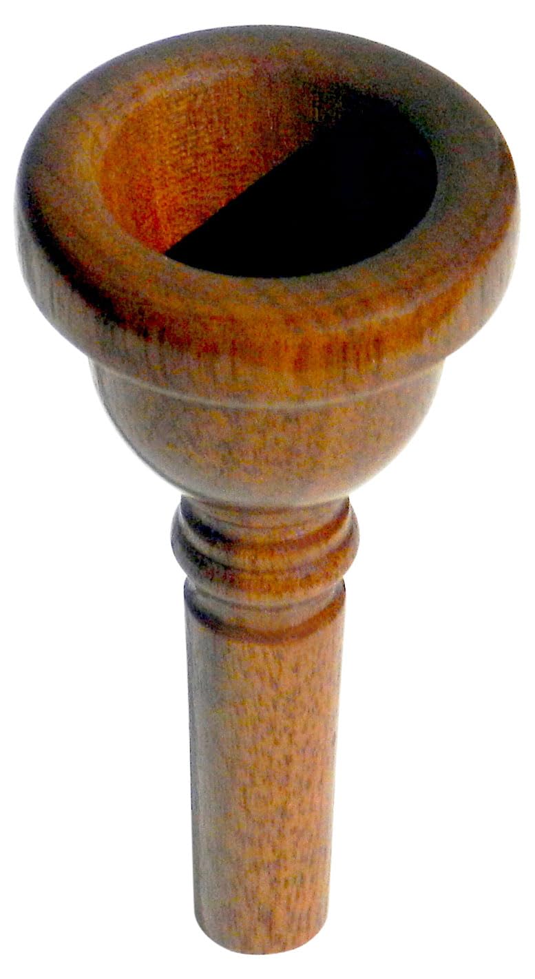 Rieger & Gräf TH12T Nuss Mundstück für Tenorhorn (hochwertiges Mundstück für Tenorhörner aus geöltem Nussholz mit Baritonschaft für eine ausgeglichene Ansprache)
