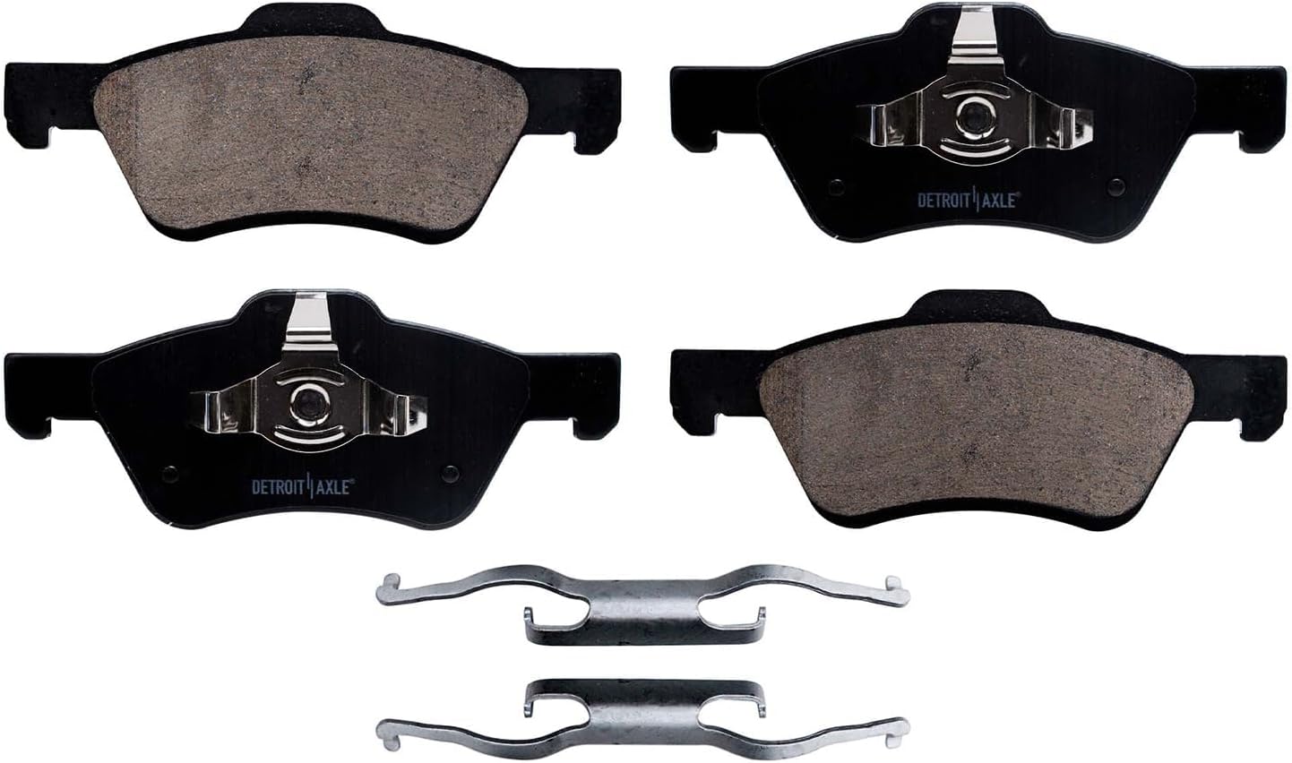 Detroit Axle - Front Brake Kit for 2005-2010 Ford Escape Mercury Mariner 2005-2006 2008-2010 Mazda Tribute Disc Brakes Rotors Ceramic Brake Pads 2009 Replacement