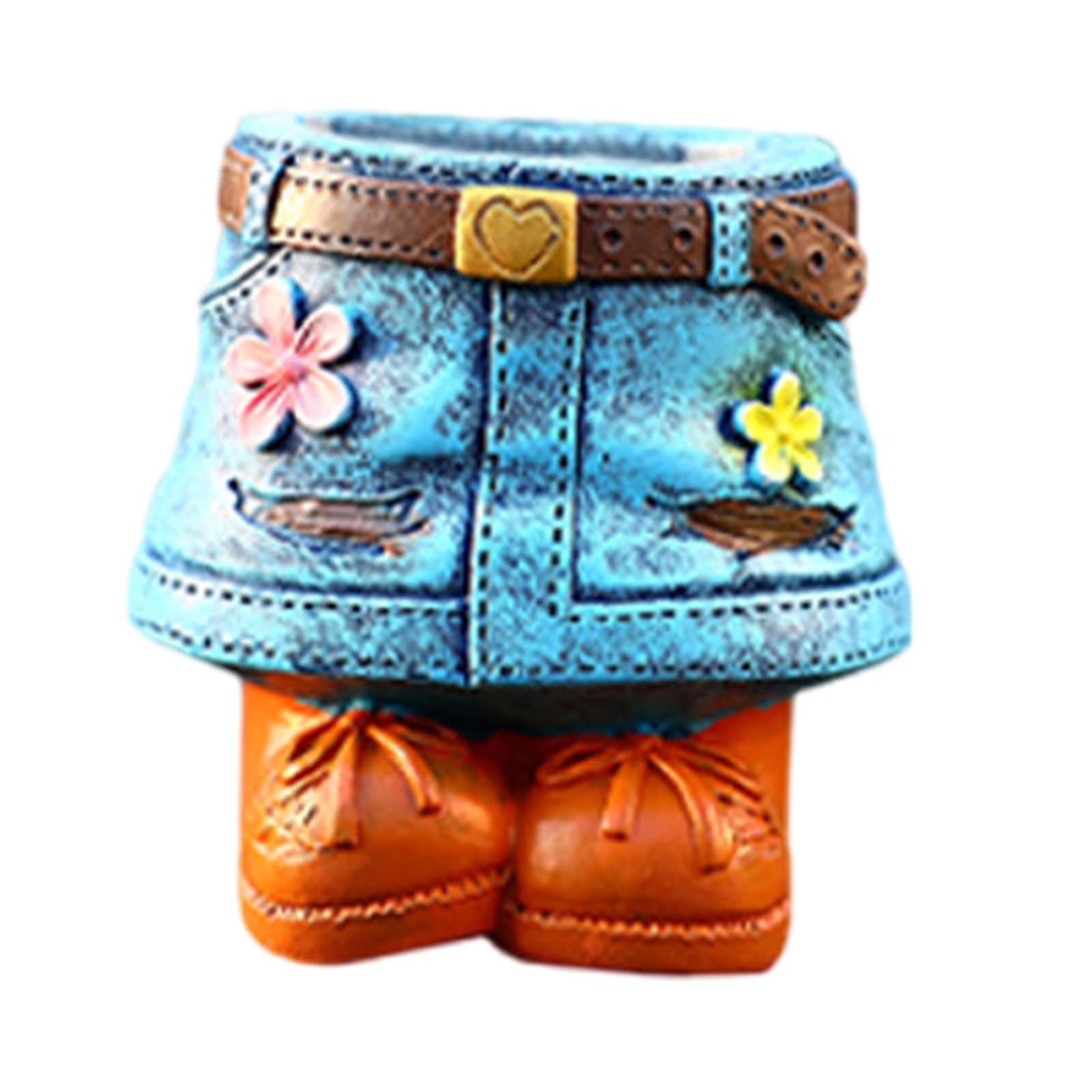 Msioytog 1Pc Resin Flower Pots for Unique Garden Decoration Planter Ornament Outdoor Indoor Flowerpot Accessories Outdoor Indoor Flowerpot