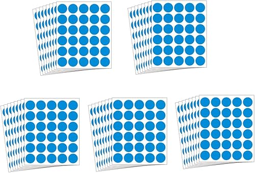 Etiqueta de codificación de colores de 1 pulgada Pegatinas de precios Pegatinas de venta de garaje Venta de patio en blanco Pegatinas de puntos