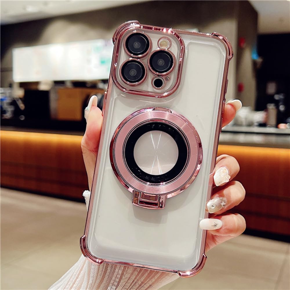 Support magnétique pour iPhone 15 Pro Max avec étui de protection d'objectif antichoc - 8