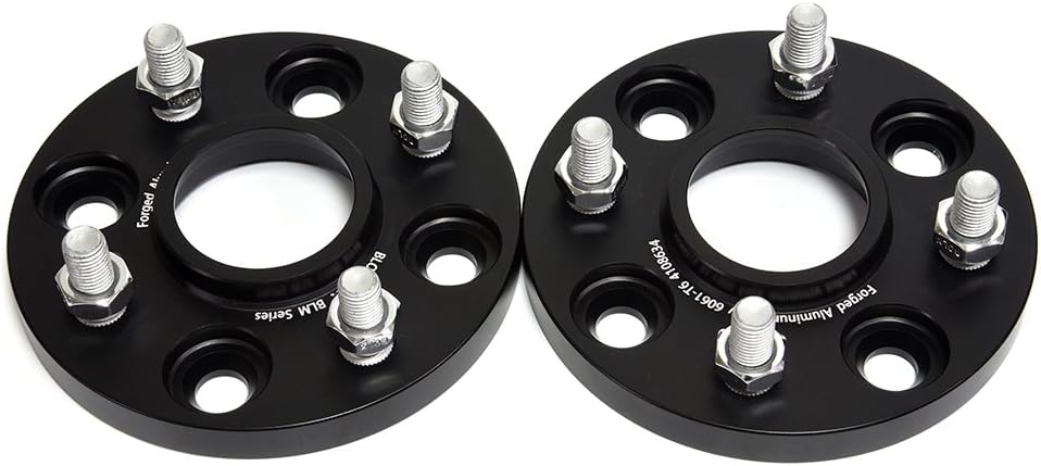 2Pcs 15MM PCD 4x100 CB56.1 Hub Centric Wheel Spacers Forged Aluminum 6061-T6 with Studs M12x1.5 for Honda Accord Civic Concerto CRX Insight Jazz Logo
