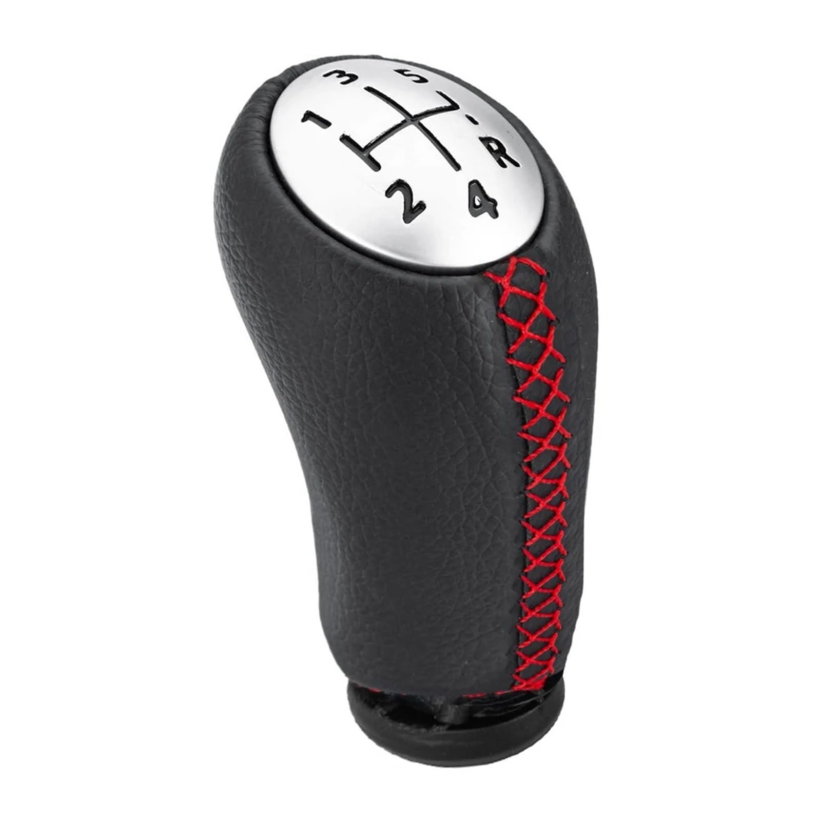 BWSDMZJQRT Car Gear Shifter Knob for CLIO 3 III for Megane MK2 for Scenic MK2 5 Speed Gear Shift Knob Stick Head Car Gear Shift Lever Handle Auto Accessorie 17MM(Red Line)