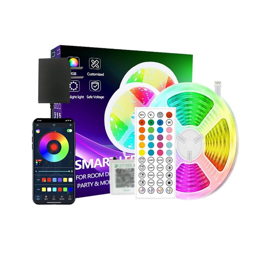 Tira de luz LED for juegos WiFi Bluetooth, se puede cortar for todo tipo de monitores Tira de luz LED RGB, sincronización de música Pantalla de sincronización , Tira de luz LED con control remoto ( Si