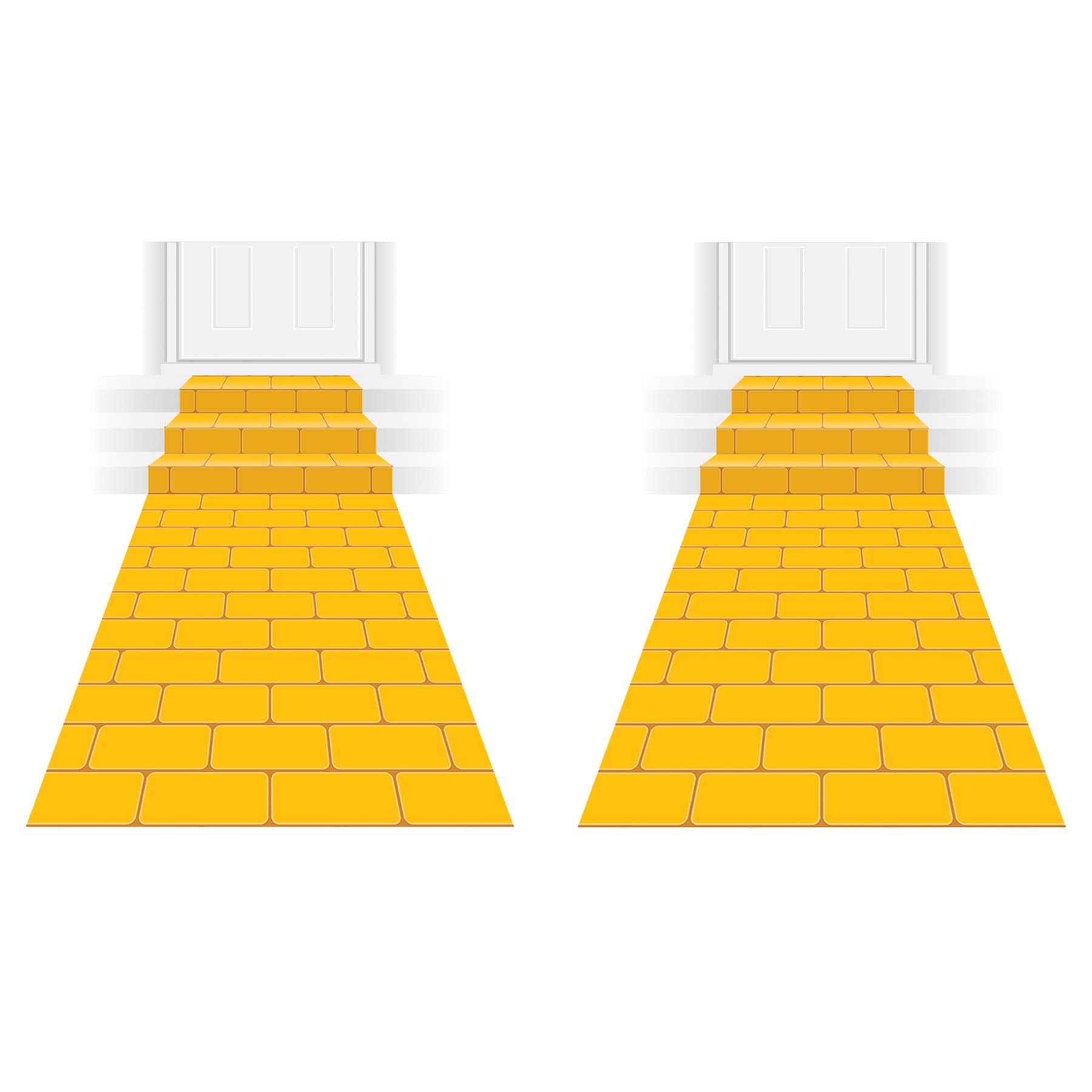 Chemin d'allée brique jaune Beistle tapis décoration fête Halloween princesse