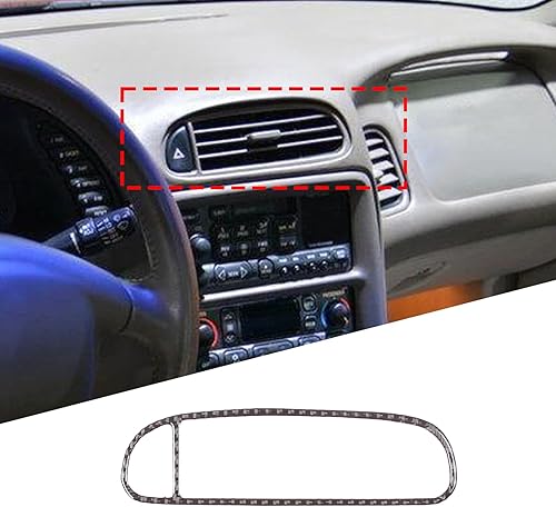 LLKUANG Calcomanías decorativas de salida de viento para tablero de control central, compatibles con Chevrolet Corvette C5 Z06 1998-2004, adhesivo